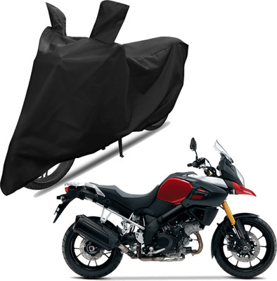 RiderShine Two Wheeler Cover for Suzuki(V Strom 1000, Black)