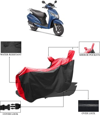 KEDIT Two Wheeler Cover for Honda(Activa 125, Red, Black)