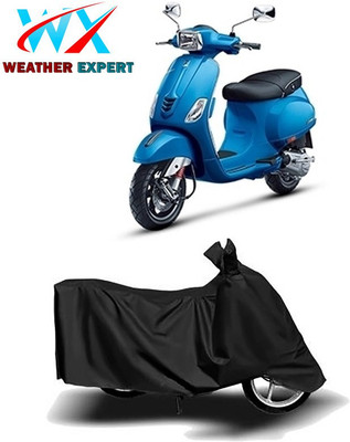 WEATHER EXPERT Waterproof Two Wheeler Cover for Vespa(Vespa SXL, Black)