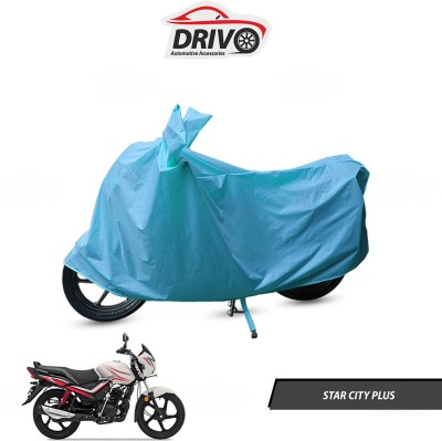 Drivo Waterproof Two Wheeler Cover for TVS(Star City Plus, Blue)