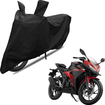 RiderShine Two Wheeler Cover for Honda(CBR 150R, Black)