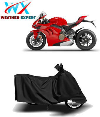 WEATHER EXPERT Waterproof Two Wheeler Cover for Ducati(Panigale, Black)