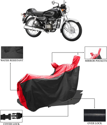 KEDIT Two Wheeler Cover for Hero(Splendor Pro Classic, Red, Black)
