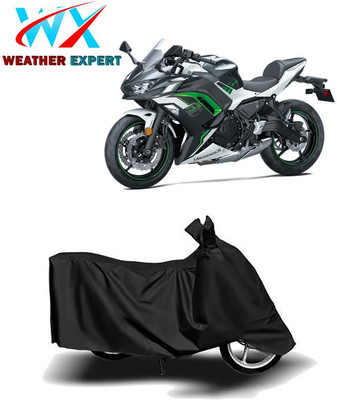 WEATHER EXPERT Waterproof Two Wheeler Cover for Kawasaki(Ninja 650, Black)