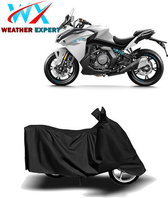 WEATHER EXPERT Waterproof Two Wheeler Cover for CFMoto(650GT, Black)