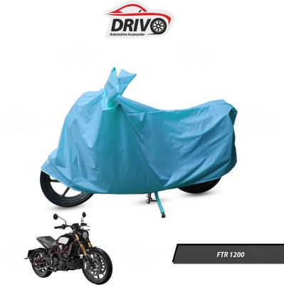 Drivo Waterproof Two Wheeler Cover for Indian(FTR 1200, Blue)