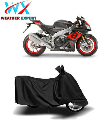 WEATHER EXPERT Waterproof Two Wheeler Cover for Aprilia(RSV4, Black)