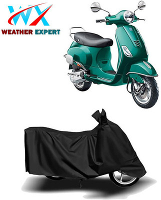 WEATHER EXPERT Waterproof Two Wheeler Cover for Vespa(Vespa VXL 150, Black)