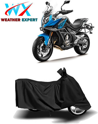 WEATHER EXPERT Waterproof Two Wheeler Cover for CFMoto(650MT, Black)