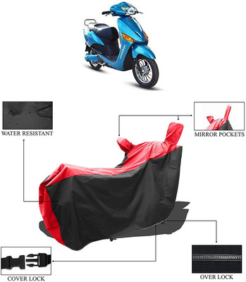 KEDIT Two Wheeler Cover for Hero(Electric Optima Plus, Red, Black)