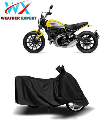 WEATHER EXPERT Waterproof Two Wheeler Cover for Ducati(Scrambler, Black)