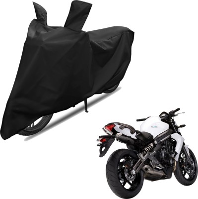 RiderShine Two Wheeler Cover for Kawasaki(ER 6N, Black)