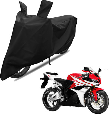 RiderShine Two Wheeler Cover for Honda(CBR 600 RR, Black)