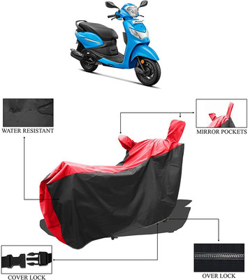 KEDIT Two Wheeler Cover for Hero(Pleasure, Red, Black)