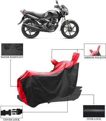 KEDIT Two Wheeler Cover for Honda(CB Unicorn, Red, Black)