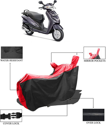 KEDIT Two Wheeler Cover for Hero(Duet, Red, Black)