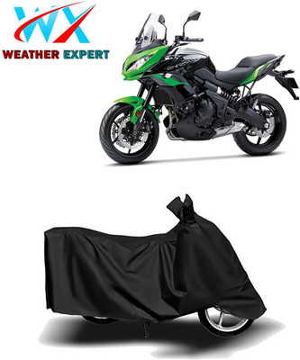 WEATHER EXPERT Waterproof Two Wheeler Cover for Kawasaki(Versys 650, Black)