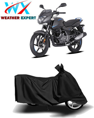 WEATHER EXPERT Waterproof Two Wheeler Cover for Bajaj(Pulsar 125, Black)