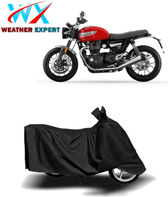WEATHER EXPERT Waterproof Two Wheeler Cover for Triumph(Speed Twin, Black)