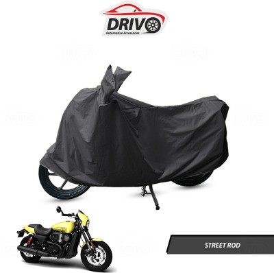 Drivo Waterproof Two Wheeler Cover for Harley Davidson(Street Rod, Grey)