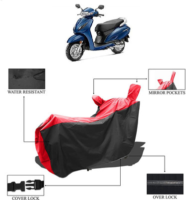 KEDIT Two Wheeler Cover for Honda(Activa 3G, Red, Black)