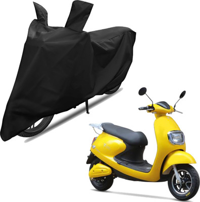 RiderShine Two Wheeler Cover for Techo Electra(Emerge, Black)