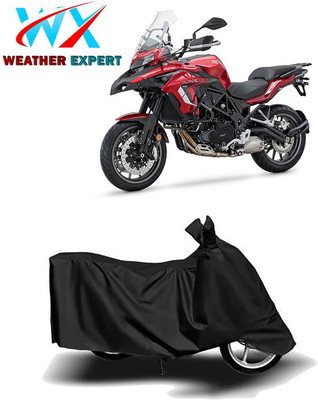 WEATHER EXPERT Waterproof Two Wheeler Cover for Benelli(TRK 502, Black)