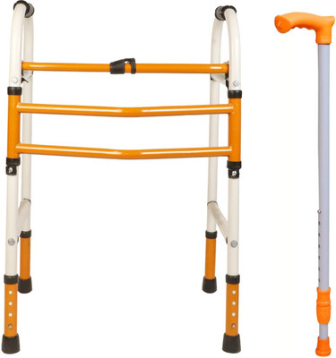 SONVI SURGICAL Walker Foldable Portable Light Weight Height Adjustable for Men Women Adults Walking Stick