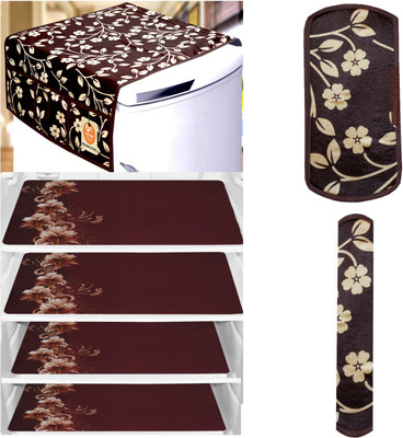 Kanushi Industries Refrigerator  Cover(Width: 99 cm, brown)