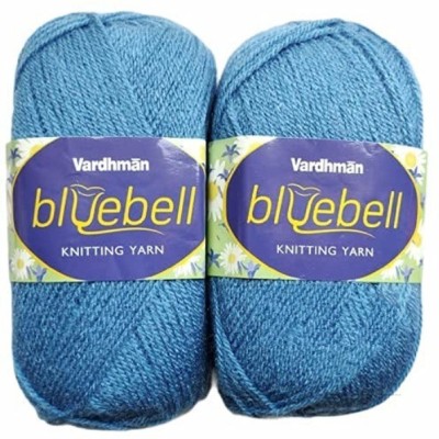 JEFFY Vardhman Bluebell Hand Knitting Wool & Art Craft Yarn, Shade -8, 300gm