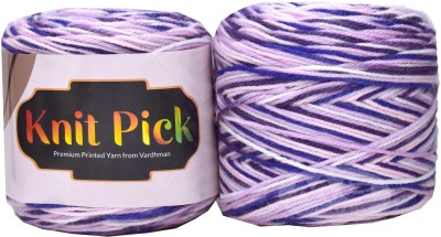 KNIT KING Vardhman Knit Pick K/K Purple mix (400 gm) wool ART - ACCD