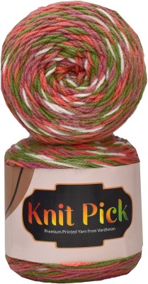 KNIT KING Vardhman Knit Pick K/K Rusty Green (200 gm) wool ART - ACCG