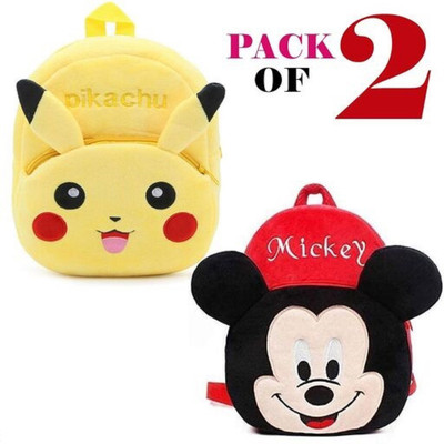 INDIGNITE PRINTED PIKACHU AND RED MICKEY BAG 12 L Backpack(Yellow)