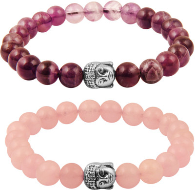 Pearlz Ocean Alloy Quartz Silver Bracelet Set(Pack of 2)
