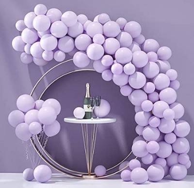 Jolly Party Solid Pastel Purple Balloons Latex Party Balloons (Pack Of 50pc) Balloon(Purple, Pack of 50)