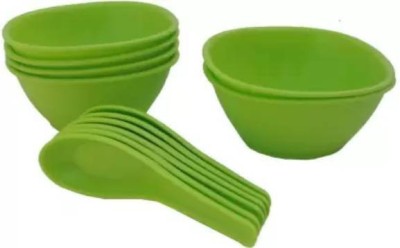 Incrizma Polypropylene Soup Bowl soup bowl Set (Pack of 12)(Pack of 12, Green)