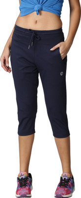 Ouston Dri-Fit Women’s 3/4th Capri for Daily Workouts (Navy Blue) Women Dark Blue Capri