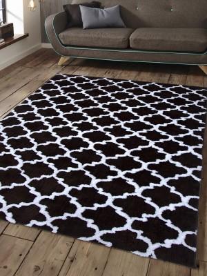 AAZEEM Brown Polyester Carpet(4 ft,  X 6 ft, Rectangle)