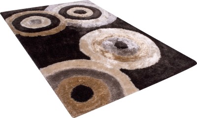 Woolpik Brown Polyester Carpet(5 ft,  X 7 ft, Rectangle)