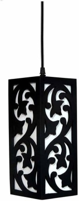 Sinoman Sinoman Rectangular Black Wooden Hanging Pendants Ceiling Lamp(Black)