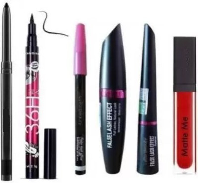 Pohok 3in1 Kajal, Mascara ,Eyeliner + Smudge Proof Long lasting Liquid eyeliner + Liquid Matte Red lipstick(6 Items in the set) Pohok 3in1 Kajal, Mascara ,Eyeliner + Smudge Proof Long lasting Liquid eyeliner + Liquid Matte Red lipstick(6 Items in the set)