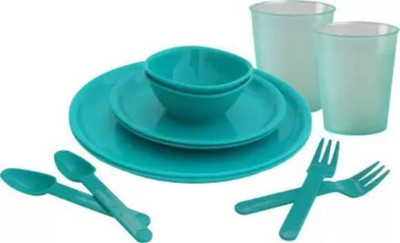 Incrizma Pack of 12 PP (Polypropylene) Pack of 12 PP (Polypropylene) Dinner Set (Microwave Safe) Dinner Set(Green, Microwave Safe)