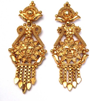 S L GOLD S L GOLD 1 Gram Micro Plated Flower Earring E6 Copper Earring Set