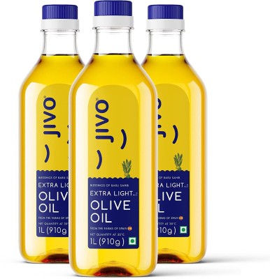 JIVO Extra Light 3 Litre Cooking Oil Olive Oil Plastic Bottle(3 x 1 L)