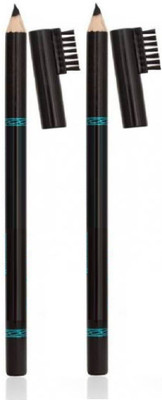 tanvi27 SUPER SMOOTH BLACK EYE BROW PENCIL WITH BRUSH WATER PROOF(BLACK)