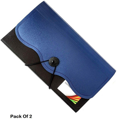 NSSP PVC Cheque Book Holder Case(Set Of 2, Blue)