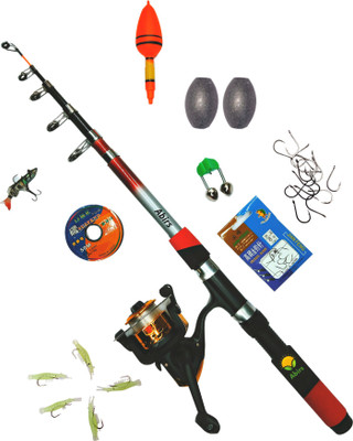 Abirs Fishing rod and reel set 210 cm Combo pole Multicolor Fishing Rod(210 cm, 0.189 kg, Multicolor)