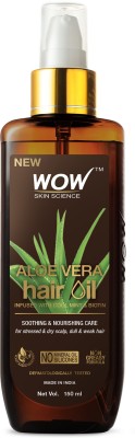 WOW SKIN SCIENCE Aloe Vera Hair Oil for Scalp Soothing and Nourishment – 150ml D Shape Hair Oil  (150 ml)