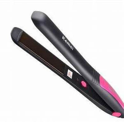 Kemei KM-328 Hair Straightener(Black, Pink)