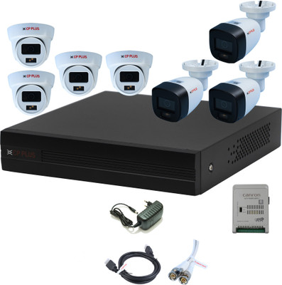 CANRON Power supply,Bnc & Dc,Cp Plus DVR,Bullet & Dome 2.4 MP Full Color HD Camera,CL59 Security Camera(8 Channel)